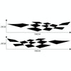 2 PCS/Set D-943 Checkered Flag Pattern Car Modified Decorative Sticker(Black)