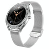 V66 1.28inch BT5.0 Smart Watch Support Heart Rate/ Sleep Detection, Style:Steel Strap(Silver)