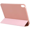 For iPad Air 2022 / 2020 10.9 Silicone 3-Folding Full Coverage Leather Case(Rose Gold)