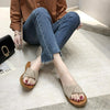 Summer Ladies Outdoor Flat Slippers, Size: 40(Beige)