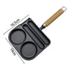 2 In 1 Multifunctional Frying Pan Breakfast Pan Household Cast Iron Roasting Sausage Skillet(Frying Egg Model)