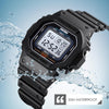 Skmei 1608 Multi-Function Student Electronic Watch Waterproof Timing Silicone Sports Watch(Black)