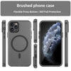 For iPhone 11 Pro MagSafe Frosted Translucent TPU + PC Full Coverage Phone Case(Black)