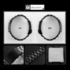 SKMEI 1369 Retro Waterproof Gold Watch Men Steel Belt Luminous Square Watch(Black)
