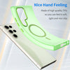 For Samsung Galaxy S23 Ultra 5G MagSafe Frosted Translucent TPU + PC Full Coverage Phone Case(Green)