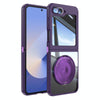 For Samsung Galaxy Z Flip6 360 Holder MagSafe Acrylic Hybrid TPU Phone Case(Purple)