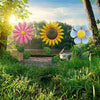 3pcs / Set Outdoor Lawn Patio Decoration Iron Flower Inserts