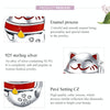 S925 Sterling Silver Fortune Cat Beads DIY Bracelet Necklace Accessories