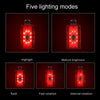 WEST BIKING Bike USB Warning Tail Light Night Riding Helmet Light(Red)
