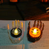 Halloween LED Candle Light Ghost Festival Decoration Palm Rest Night Light Horror Layout Prop(Black)