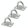 3 PCS 8mm 304 Stainless Steel Ship Square Door Hinges Buckle