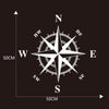 D-366 Compass Pattern Car Modified Decorative Sticker(White)