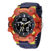 SMAEL 8080 Outdoor Sports Waterproof Multifunctional Glowing Double Dial Watch(Blue)