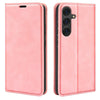 For Samsung Galaxy S25 5G Retro-skin Magnetic Suction Leather Phone Case(Pink)