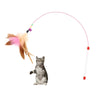 Feather Cat Teaser Wand with Bell - Interactive Play Toy