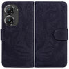 For Asus Zenfone 9 Tiger Embossing Pattern Flip Leather Phone Case(Black)