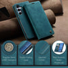 For Samsung Galaxy S25 5G CaseMe 013 Multifunctional Horizontal Flip Leather Phone Case(Blue)