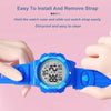 Changing Case Electronic Watch Mini Cartoon Alarm Clock Waterproof Watch(Girl)