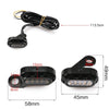 HP-Z058 Motorcycle Modified Rearview Mirror LED Turn Signal Light for Harley Sportsters XL 883 / 1200(Electroplating White)