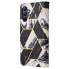 For Samsung Galaxy A16 5G Marble Bronzing Stitching Leather Phone Case(Black)