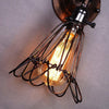 Retro Wrought Iron Bird Cage Wall Lamp without Light Bulb
