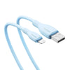 Baseus Pudding Series 2.4A USB to 8 Pin Fast Charging Data Cable, Length:1.2m(Blue)