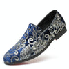 Men Casual Fashion Glitter Shoe Slip-on Shoes Loafers, Size:44(Blue)