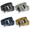 AWMN Men Nylon Cutout Automatic Buckle Toothless Belt, Length: 120cm(Royal Blue)