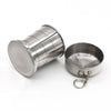 Stainless Steel Retractable Outdoor Cup  Size: 50 x 50 x20 mm (Small)