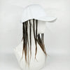 Dreadlocks Wig Hat One-piece Headgear for Men and Women, Style: White Cap(Light Brown Braid About 35cm)
