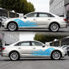2 PCS/Set D-752 Lines Pattern Car Modified Decorative Sticker(Blue)