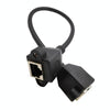 RJ45 Female to Female LAN Extension Cable with Screw Lock, Length:60cm