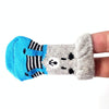Dog Socks Anti-Slip Knitted, Duckling, Size L (4 Pack)