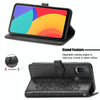For Alcatel 1L 2021 Mandala Flower Embossed Horizontal Flip Leather Case with Holder & Three Card Slots & Wallet & Lanyard(Black)