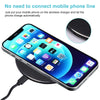 Q25 15W Plaid Pattern Desktop Metal Round Wireless Charger(White)