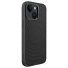 For iPhone 13 Wave Texture Liquid Silicone Titanium MagSafe Phone Case(Black)