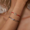 S925 Sterling Silver Sun And Moon Couple Braided Bracelet Jewelry, Model: BSB165-BU