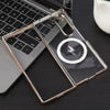 For Samsung Galaxy Z Fold6 6D Glossy Electroplated PC MagSafe Phone Case(Desert Gold)