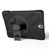 For Galaxy Tab S3 9.7 inch T820 360 Degree Rotation PC + Silicone Protective Case with Holder & Hand-strap (Black)