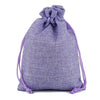 50 PCS Multi size Linen Jute Drawstring Gift Bags Sacks Wedding Birthday Party Favors Drawstring Gift Bags, Size:17x23cm(Purple)