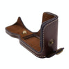 1/4 inch Thread PU Leather Camera Half Case Base for Canon EOS M100 (Coffee)