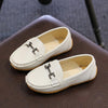 K3 Lightweight Anti-Skid Dance Bean Shoes Children Small Leather Shoes, Size: 34(White)