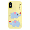 For iPhone X / XS Skin Feeling Jelly TPU Hybrid PC Phone Case(Elephant Yellow)
