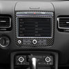 Car Carbon Fiber Navigation Panel Decorative Sticker for Volkswagen Touareg 2011-2018