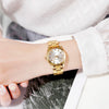 SKmei 1620 Delicate Rhinestone Creative Casual Waterproof Quartz Women Watch Steel Strap Watch(Gold)