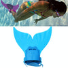 Mermaid Swim Fin Adjustable Diving Monofin Swimming Foot Flipper for Kids (Blue)