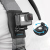 RUIGPRO Hook and Loop Fastener Backpack Rec-Mounts Clip Clamp Mount with Screw for GoPro, Insta360, DJI and Other Action Cameras(Black)