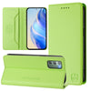 For Samsung Galaxy Note20 RC01 Dual-Folded Magnetic Suction RFID Leather Phone Case(Grass Green)
