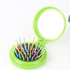 Travel Portable Folding Massage Mirror Comb(Green)