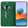 For Xiaomi Redmi Note 10 Pro Frosted Business Magnetic Horizontal Flip PU Leather Case with Holder & Card Slot & Lanyard(Green)